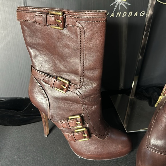 Coach Marsha boots Leather Chestnut (brown)  size 8.5 excellent condition - Picture 2 of 9